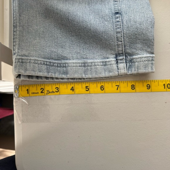 Ripton Jeans Womens 27 Blue Wide Leg Utility Cargo Painters Pants Casual Boho - Picture 16 of 16